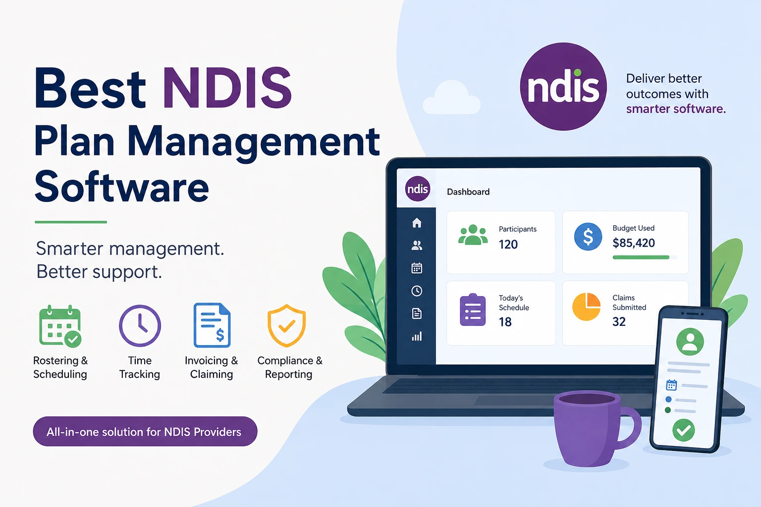 NDIS plan management software dashboard for Australian providers